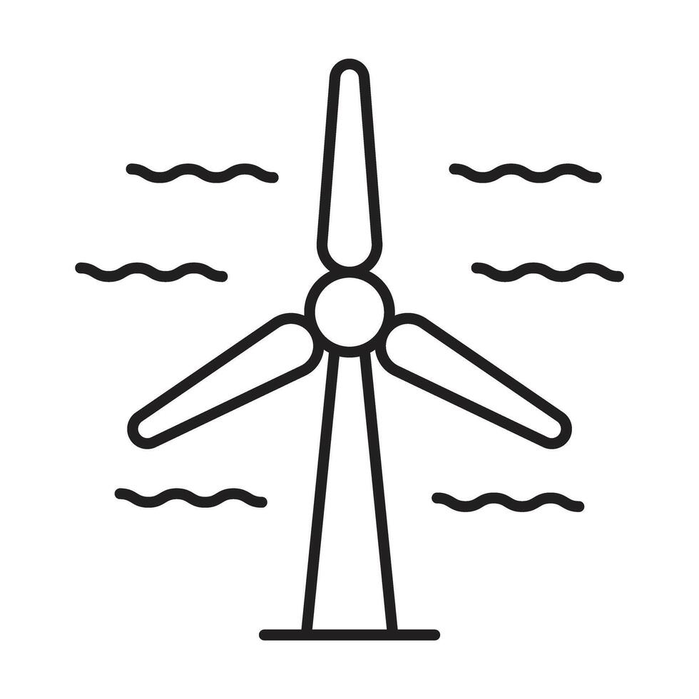 Wind Turbine Icon Design vector