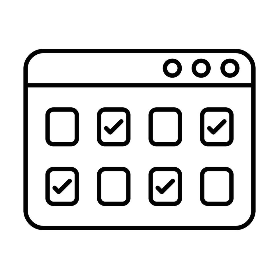 Multiple Choice Line Icon vector