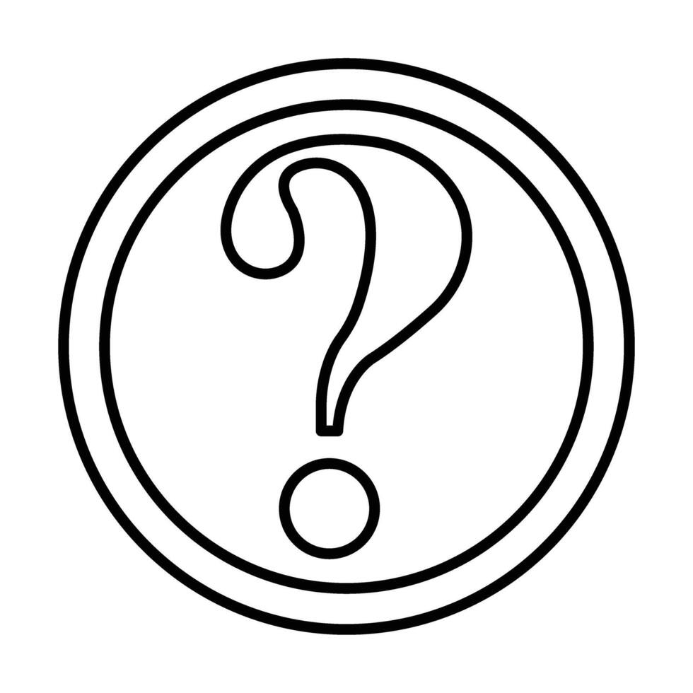 Question Line Icon vector