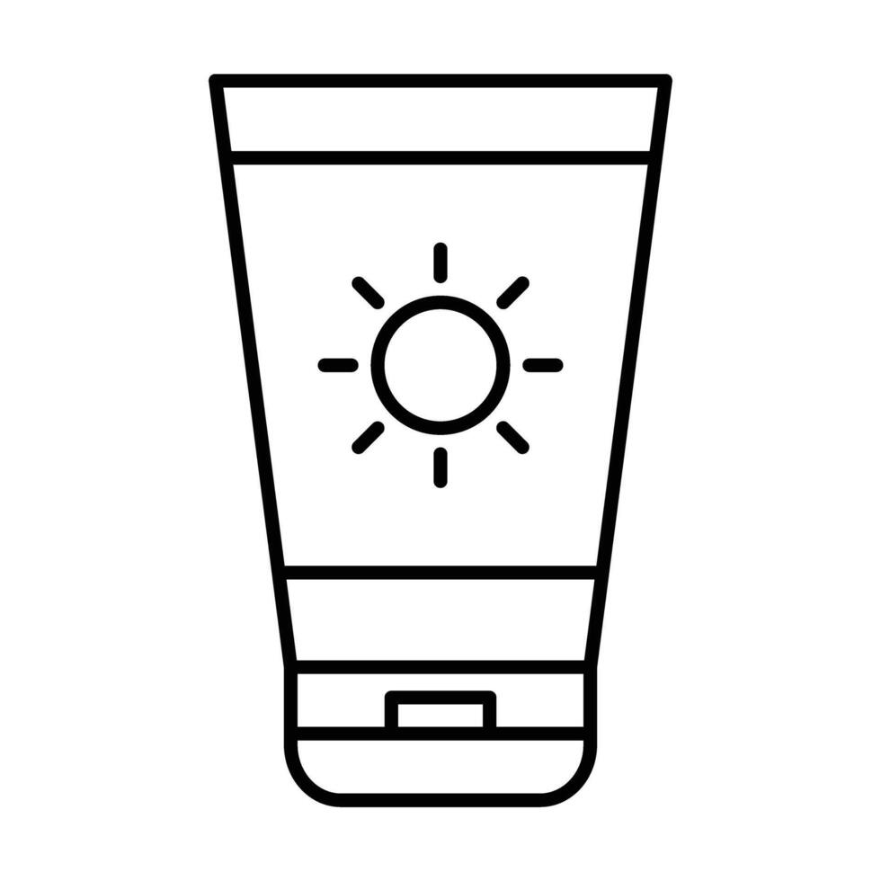 Sun Block Icon Design vector
