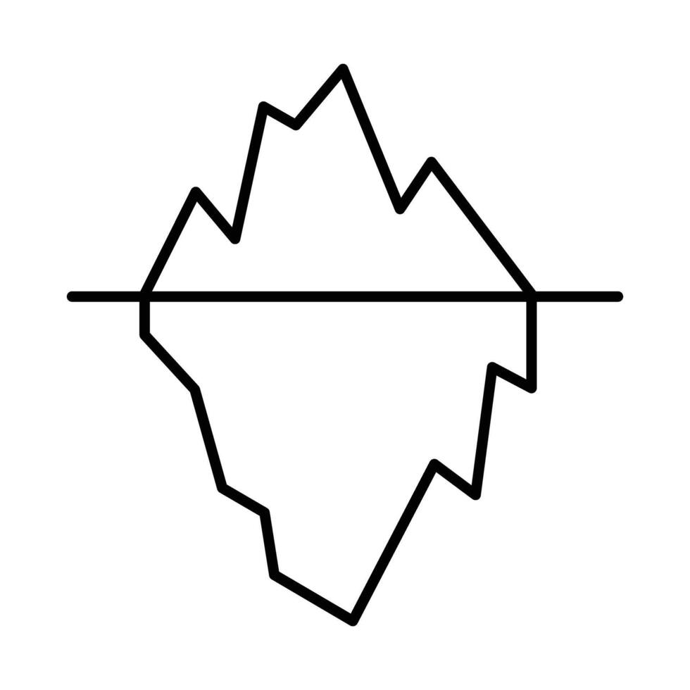 Iceberg Line Icon vector