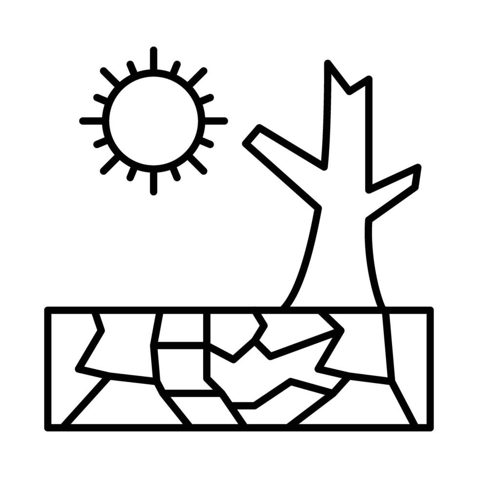 Drought Line Icon vector