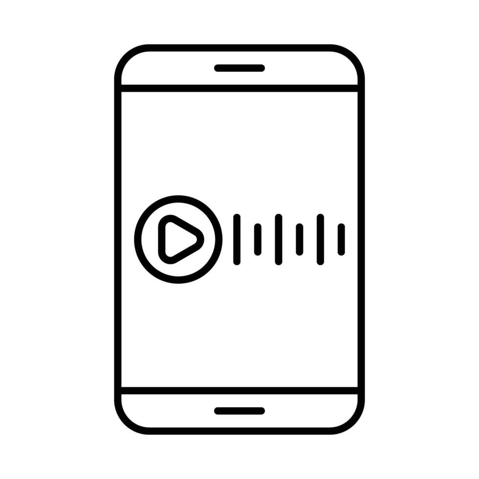 Audio Message Line Icon vector