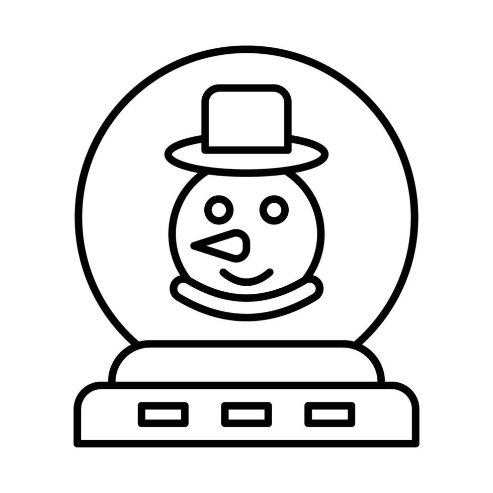Snow Globe Line Icon vector