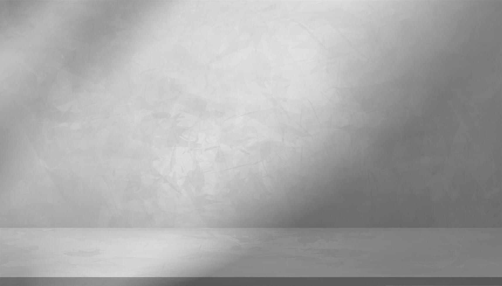 Grey Cement Wall Studio Background,Empty Display room 3D podium with gray Concrete floor texture surface, Backdrop Loft gallery marble studio mockup for cosmetic,Beauty product presentaion vector