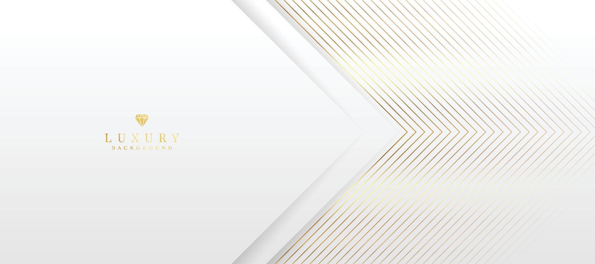 White background with golden lines. luxury premium background vector