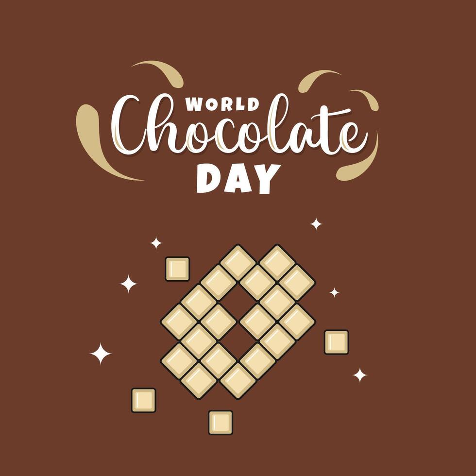 World Chocolate Day Groovy Design vector