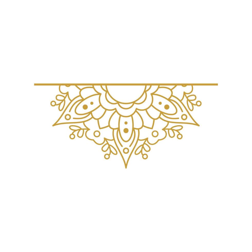 Mandala Wedding Ornament Gold Design vector