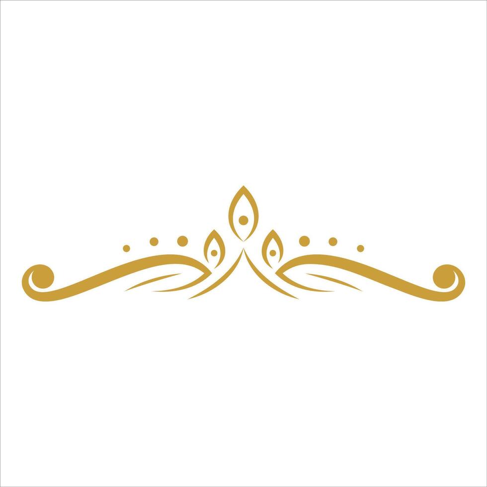 Border Ornament Design Element Gold vector