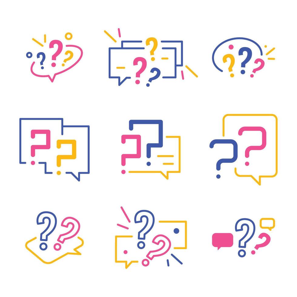 Trivia Day Element Design Collection Set vector