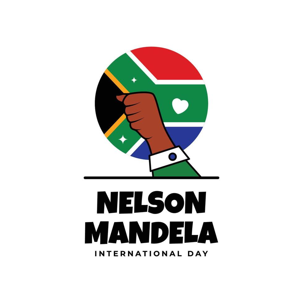 Nelson Mandela International Day Design Illustration vector