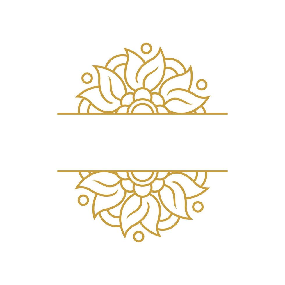 Simple Mandala Frame Design vector