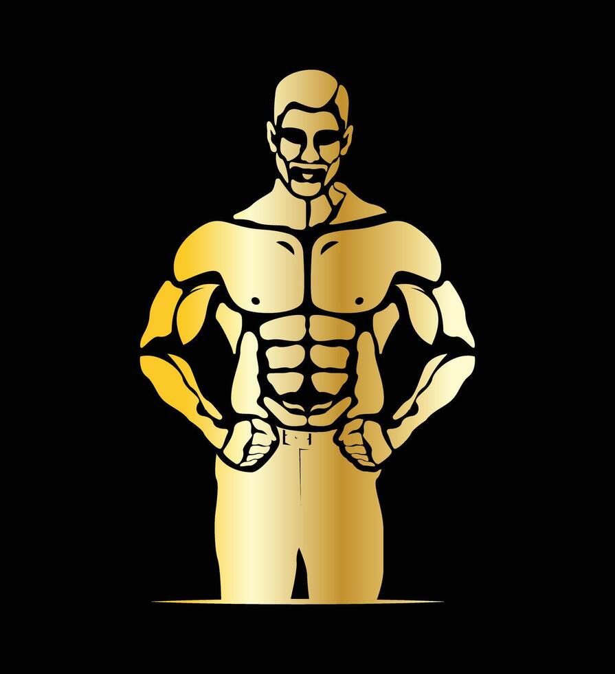 Bodybuilder in pant mascot vector