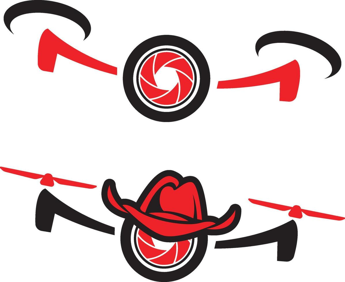 Clipart of Drone logo design icon vector
