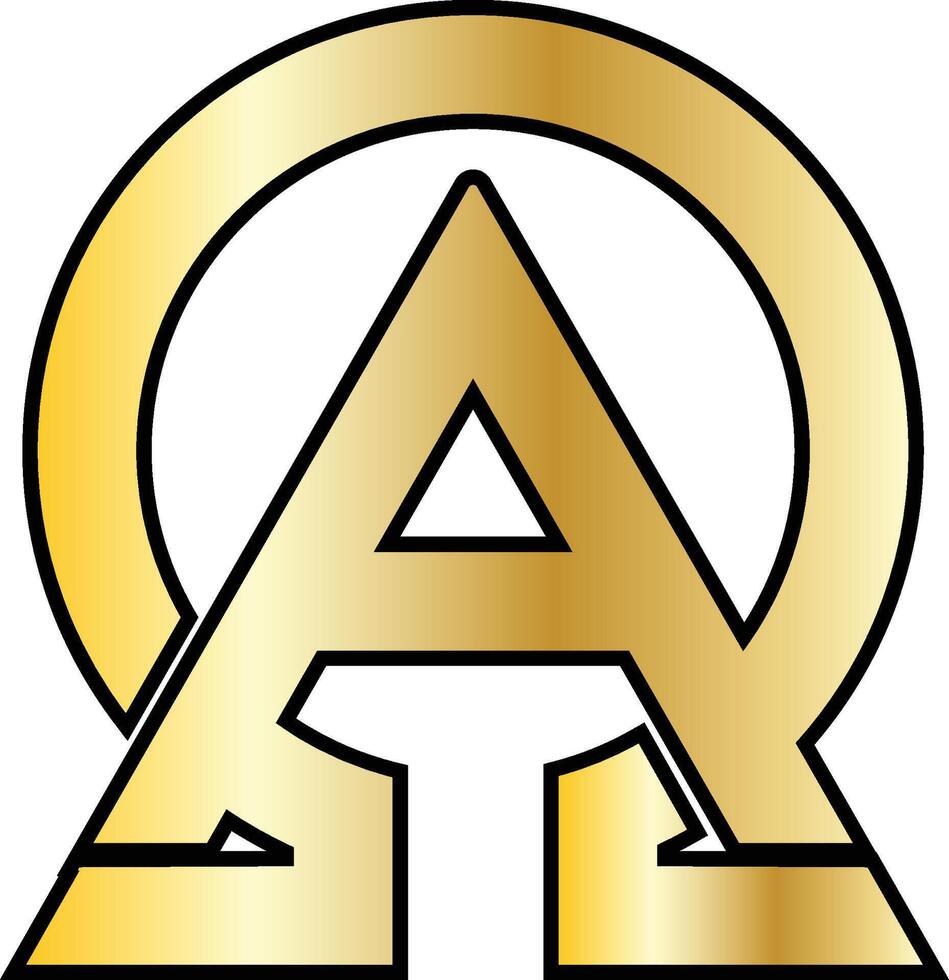 Alpha Omega logo design vector