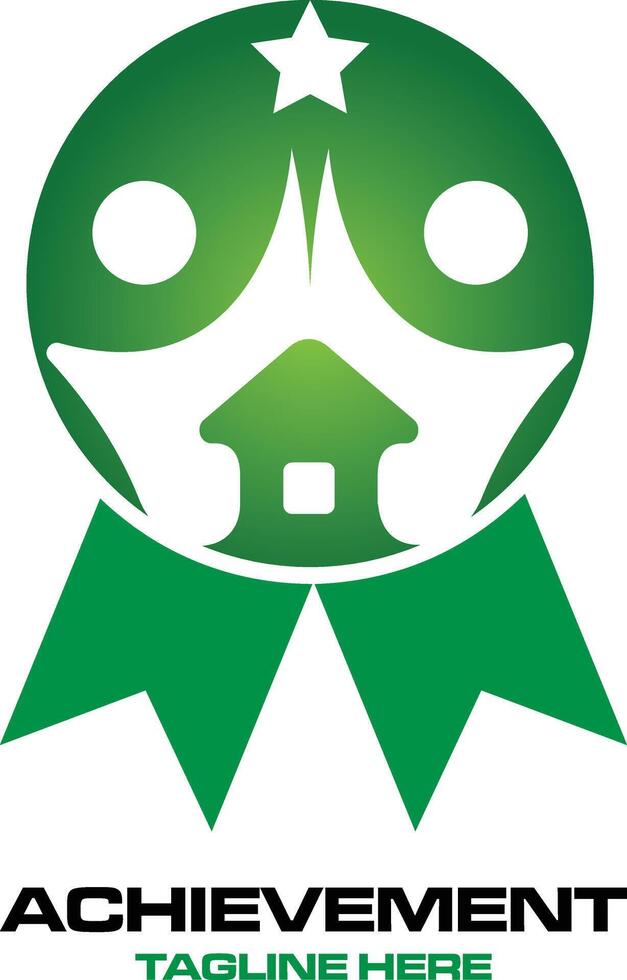 Success achievement logo design with badge icons vector