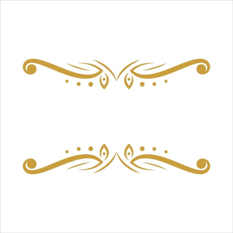 Border Ornament Design Element Gold vector
