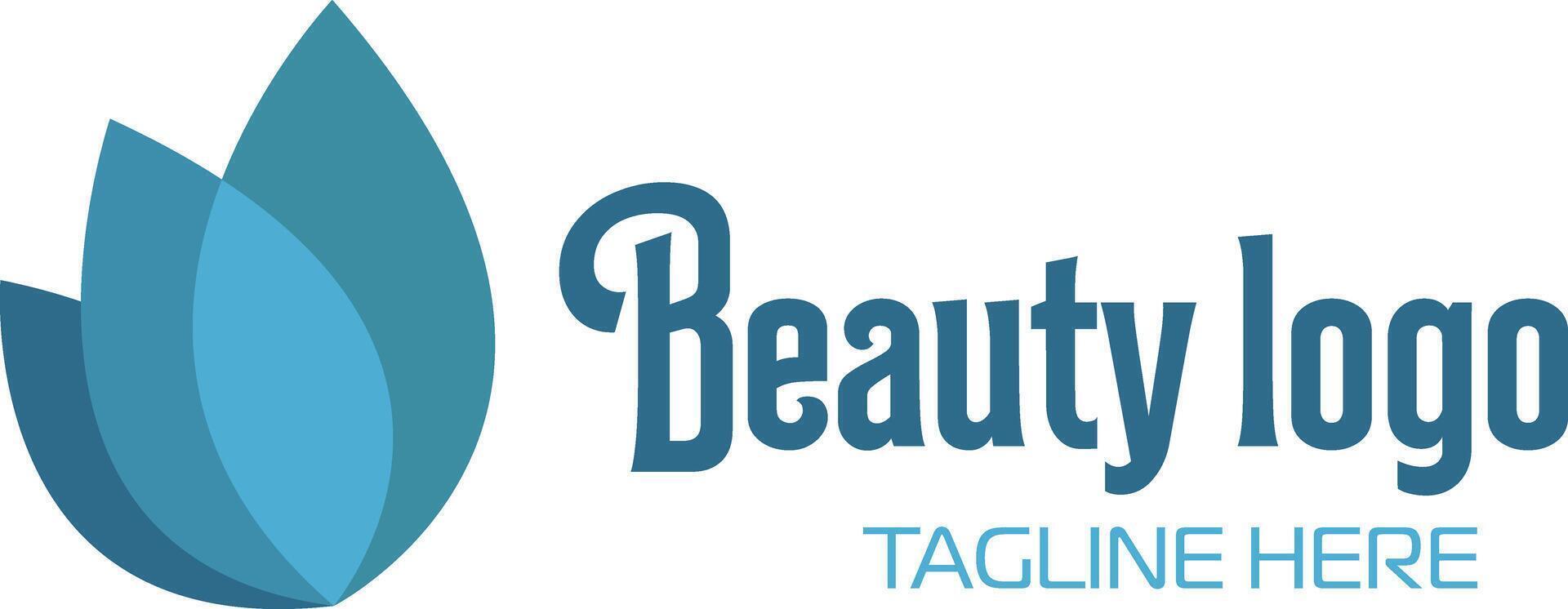Beauty logo design text replaceable vector