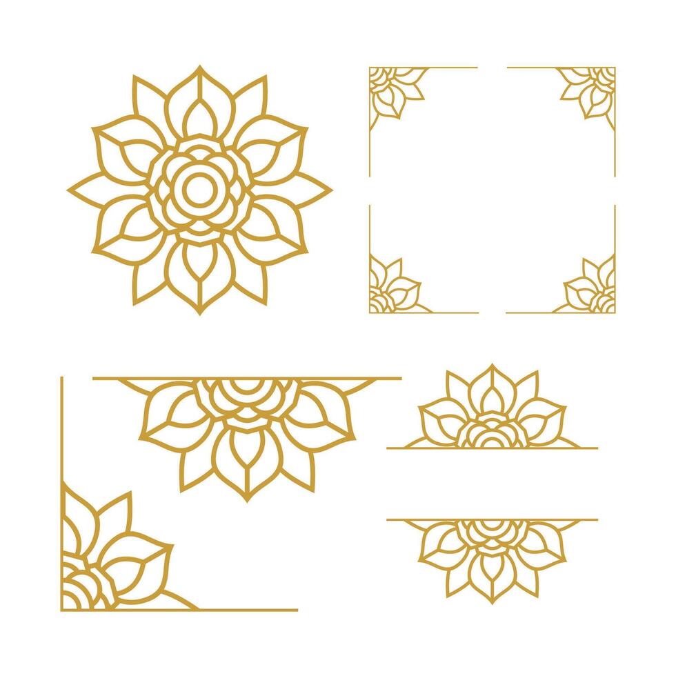 Simple Mandala Frame Design vector
