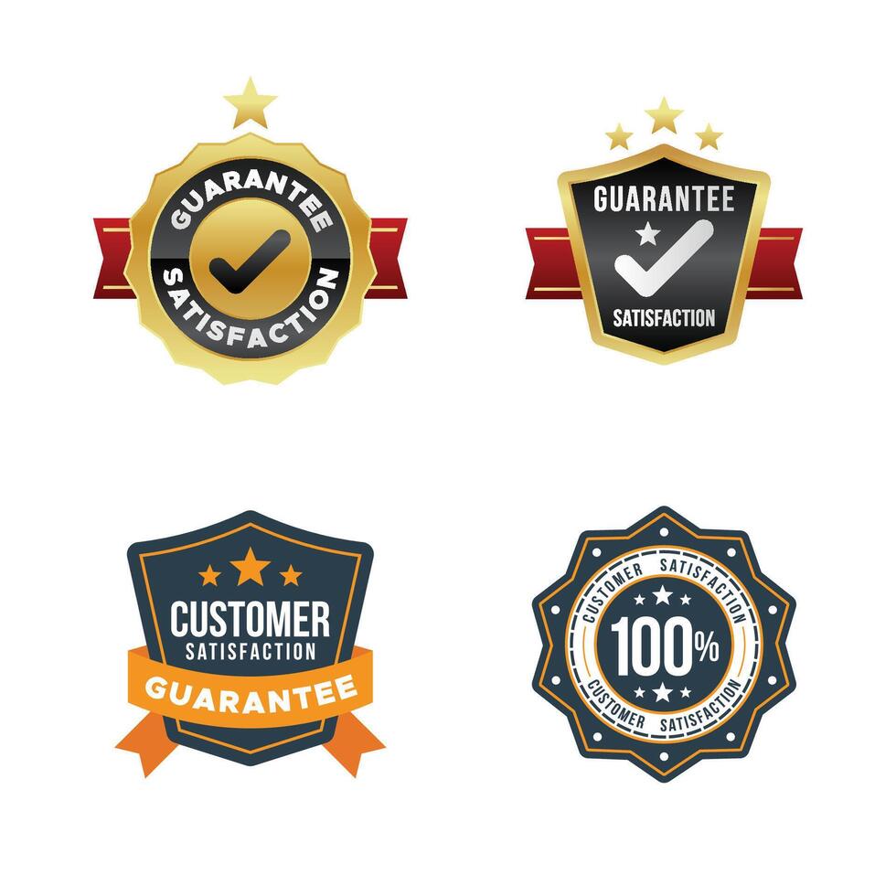 Guarantee Badge Design Collection vector