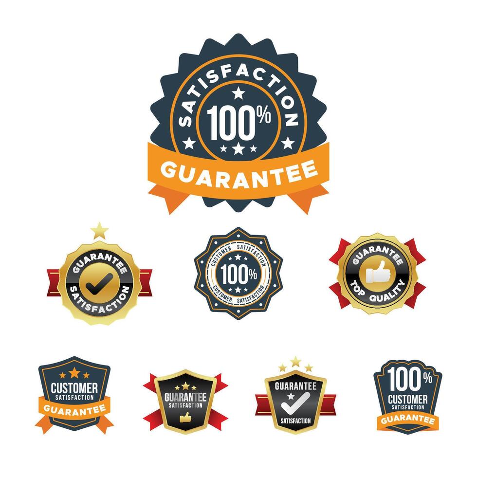 Guarantee Badge Design Collection vector