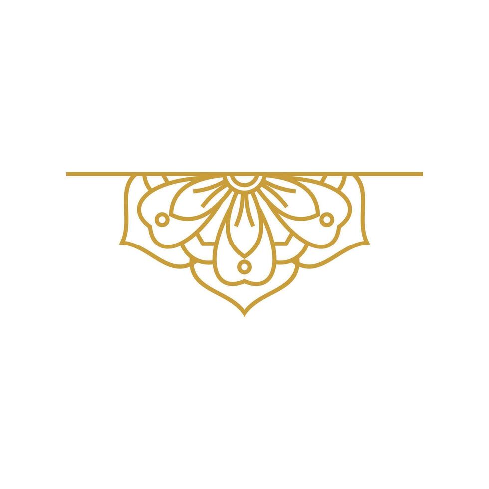 Mandala Wedding Ornament Gold Design vector