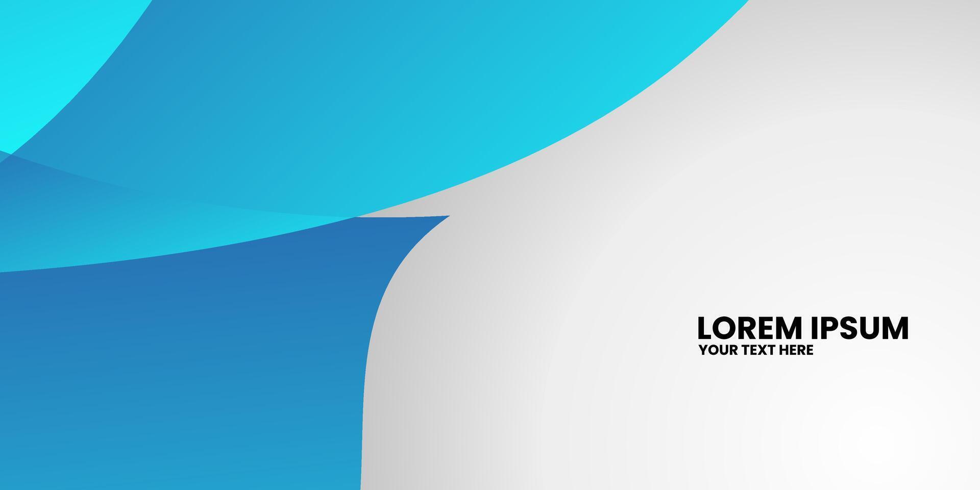 Blue and white geometric shapes with text in the center. vector