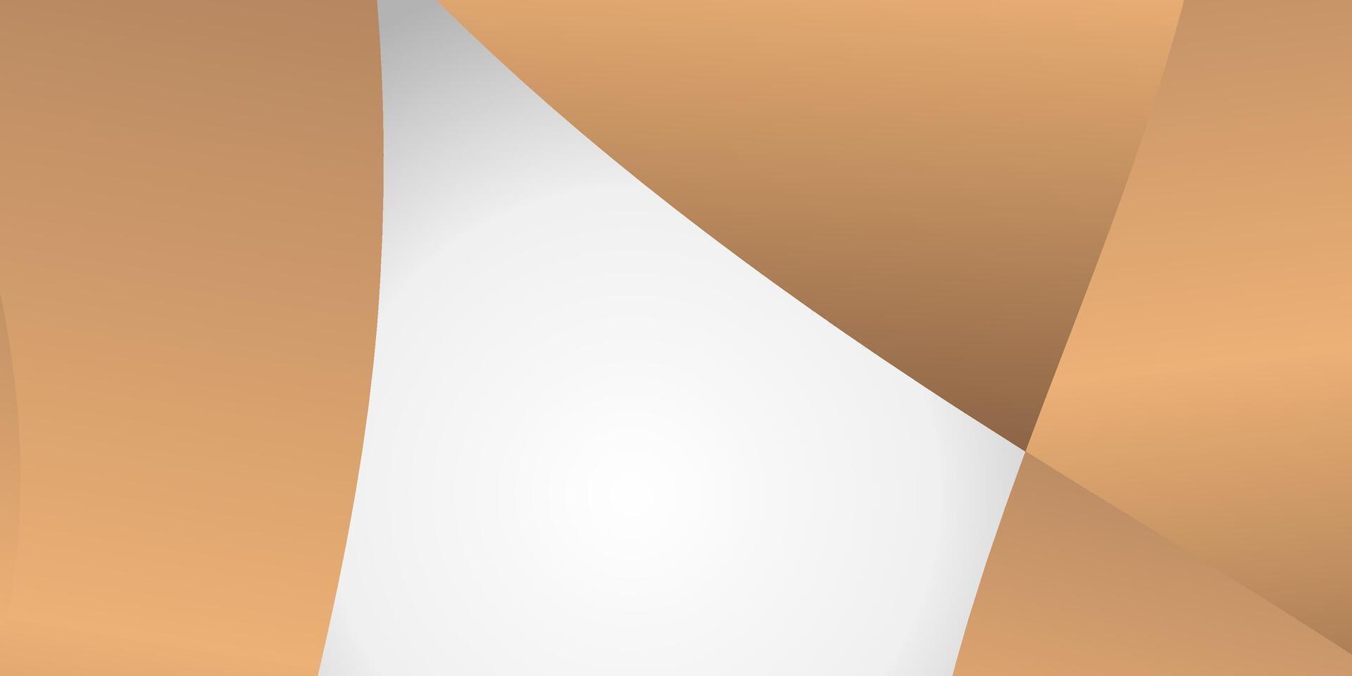 a white background with a brown and gold geometric shape in the foreground. vector