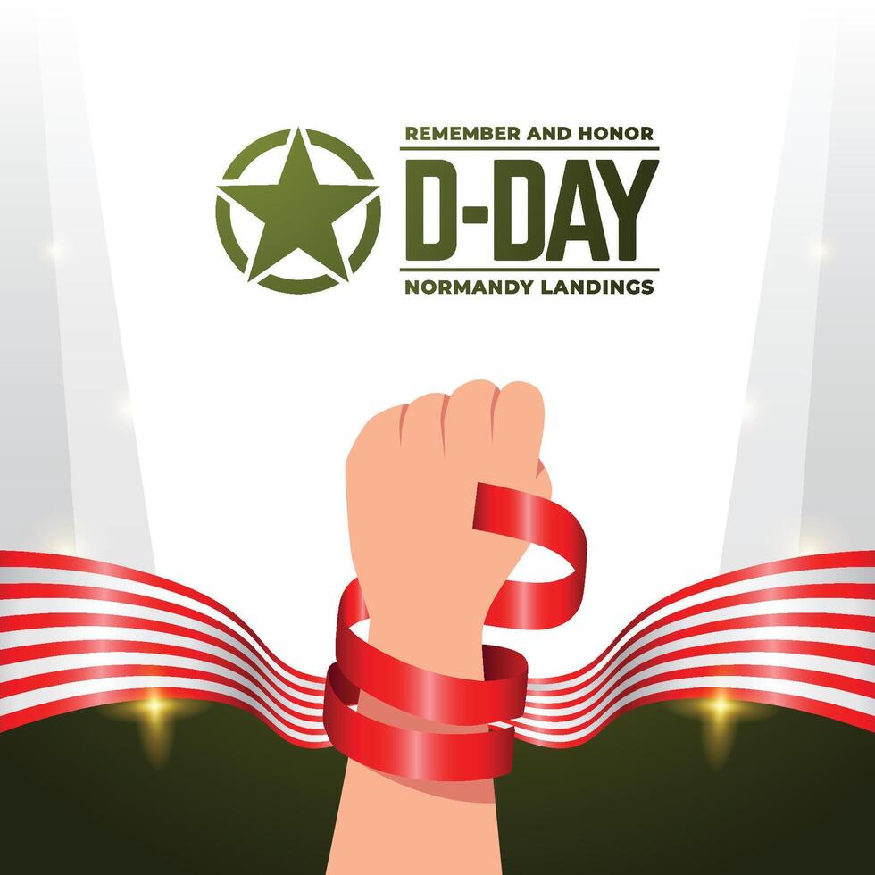 D day design illustration collection vector