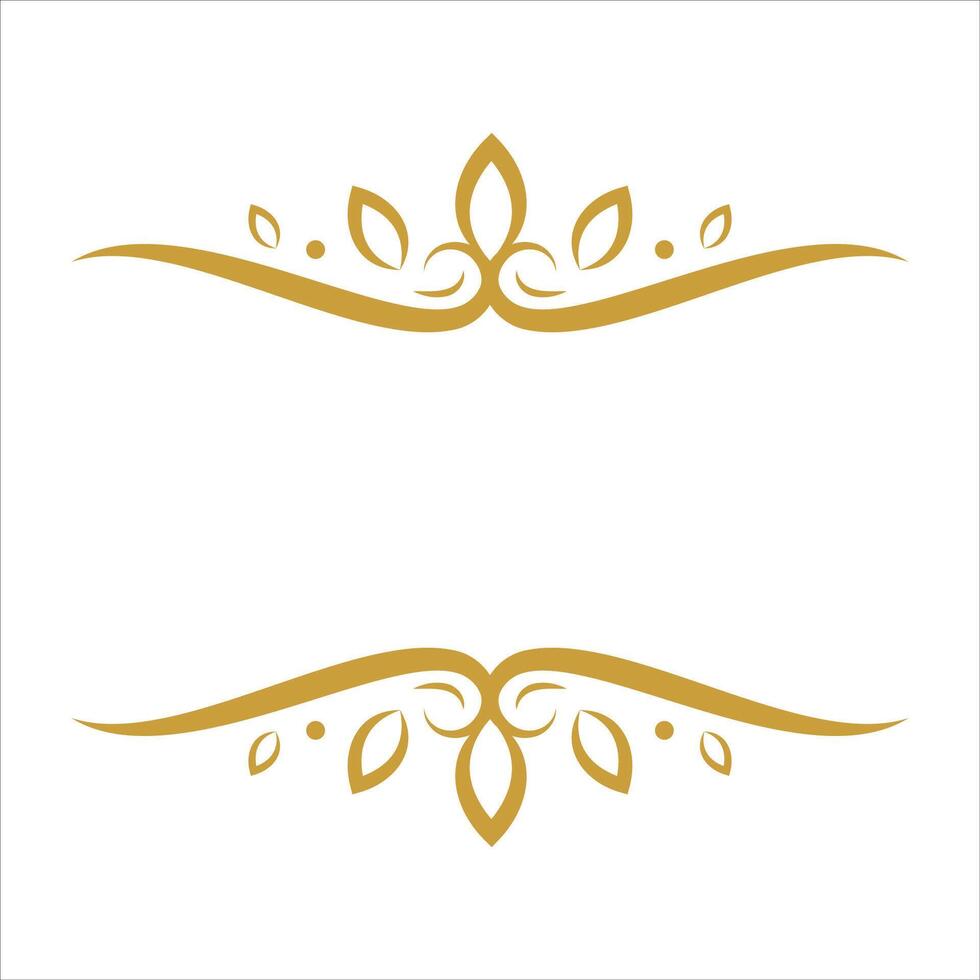 Border Ornament Design Element Gold vector