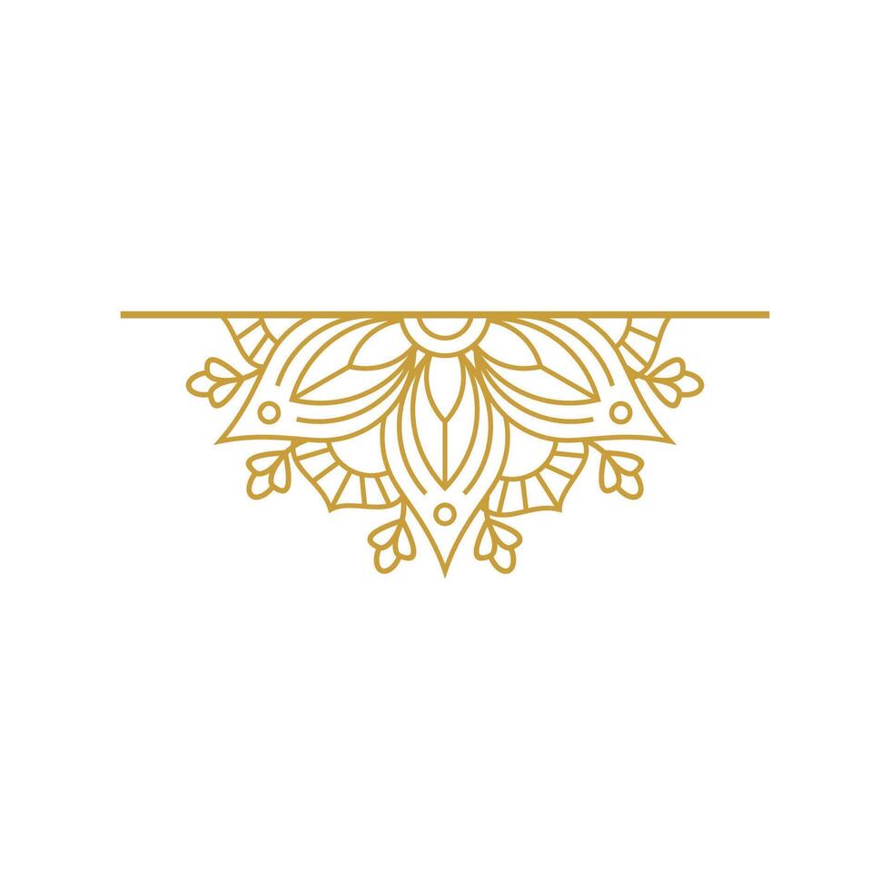 Mandala Wedding Ornament Gold Design vector