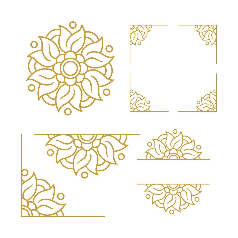 Simple Mandala Frame Design vector