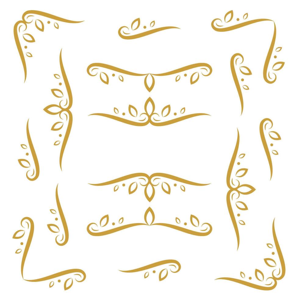 Border Ornament Design Element Gold vector
