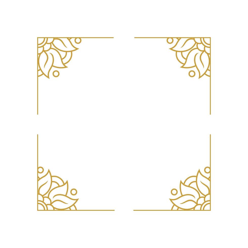 Simple Mandala Frame Design vector