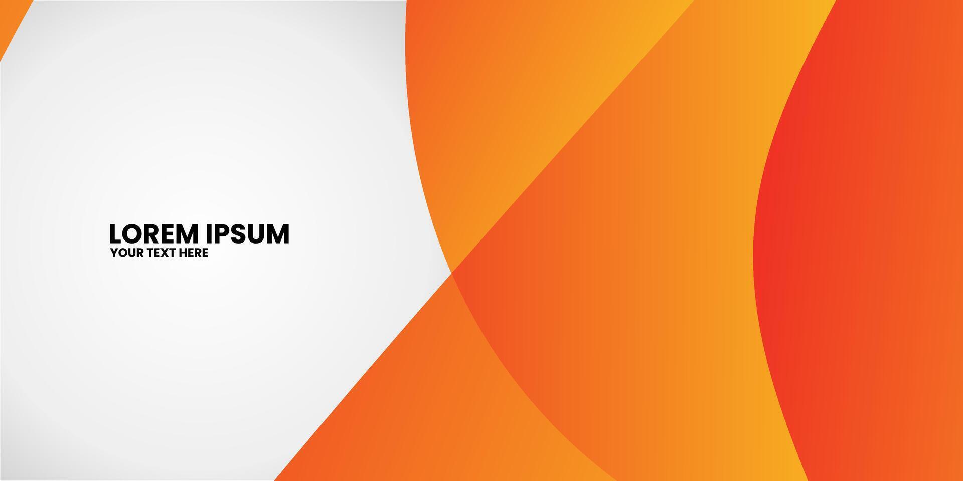 Orange and yellow gradient abstract shapes with a white background. vector