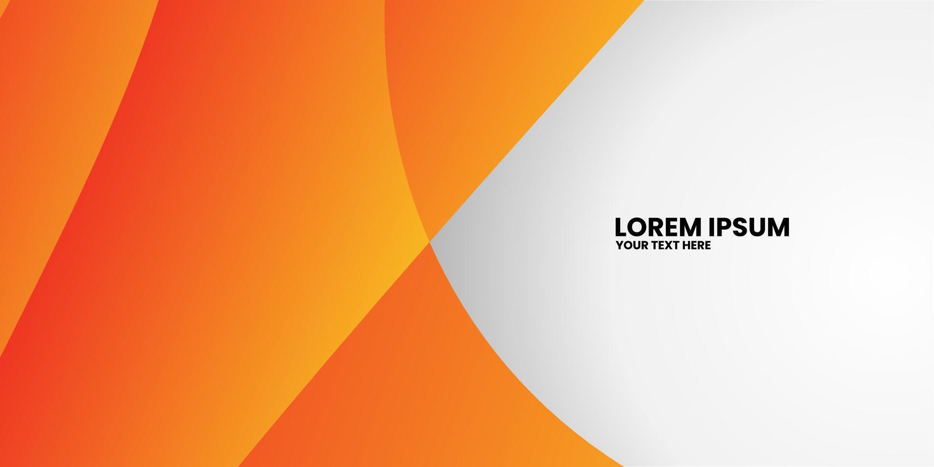 Orange and white abstract shapes with a gradient on a white background. vector