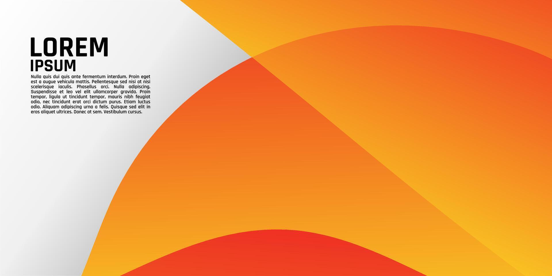 Orange and yellow gradient abstract shapes with a white background. vector
