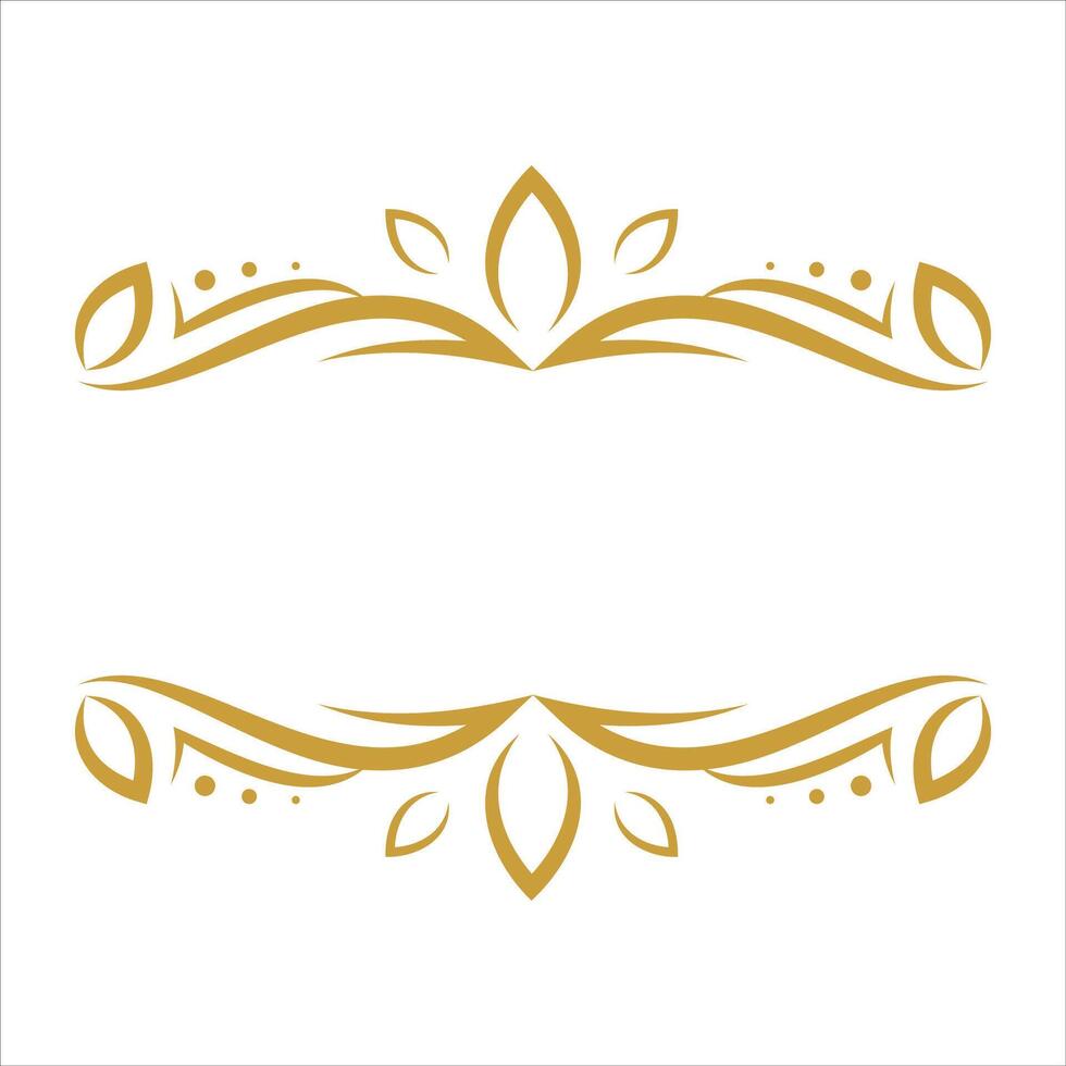 Border Ornament Design Element Gold vector