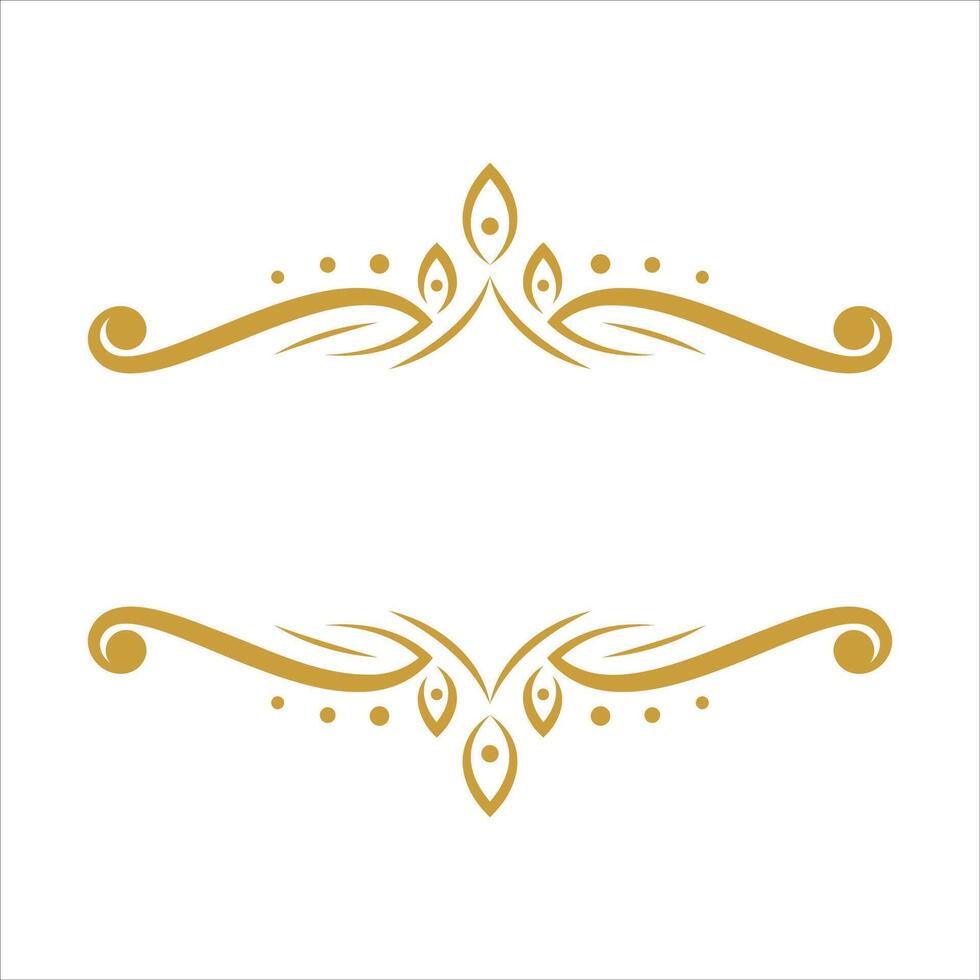 Border Ornament Design Element Gold vector
