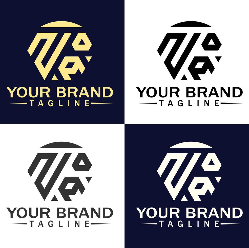 luxury 3 letter logo design,NOA, vector