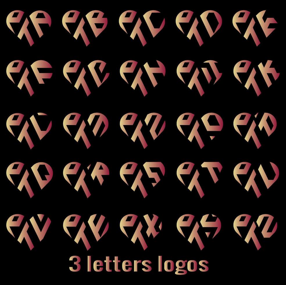 set of symbols letter logo design,PTA,PTB,PTC,PTD,PTE,PTF,PTG,PTH,PTI,PTJ,PTK,PTL,PTM,PTN,PTO,PTP,PTQ,PTR,PTS,PTT,PTU,PTV,PTW,PTX,PTY,PTZ, vector
