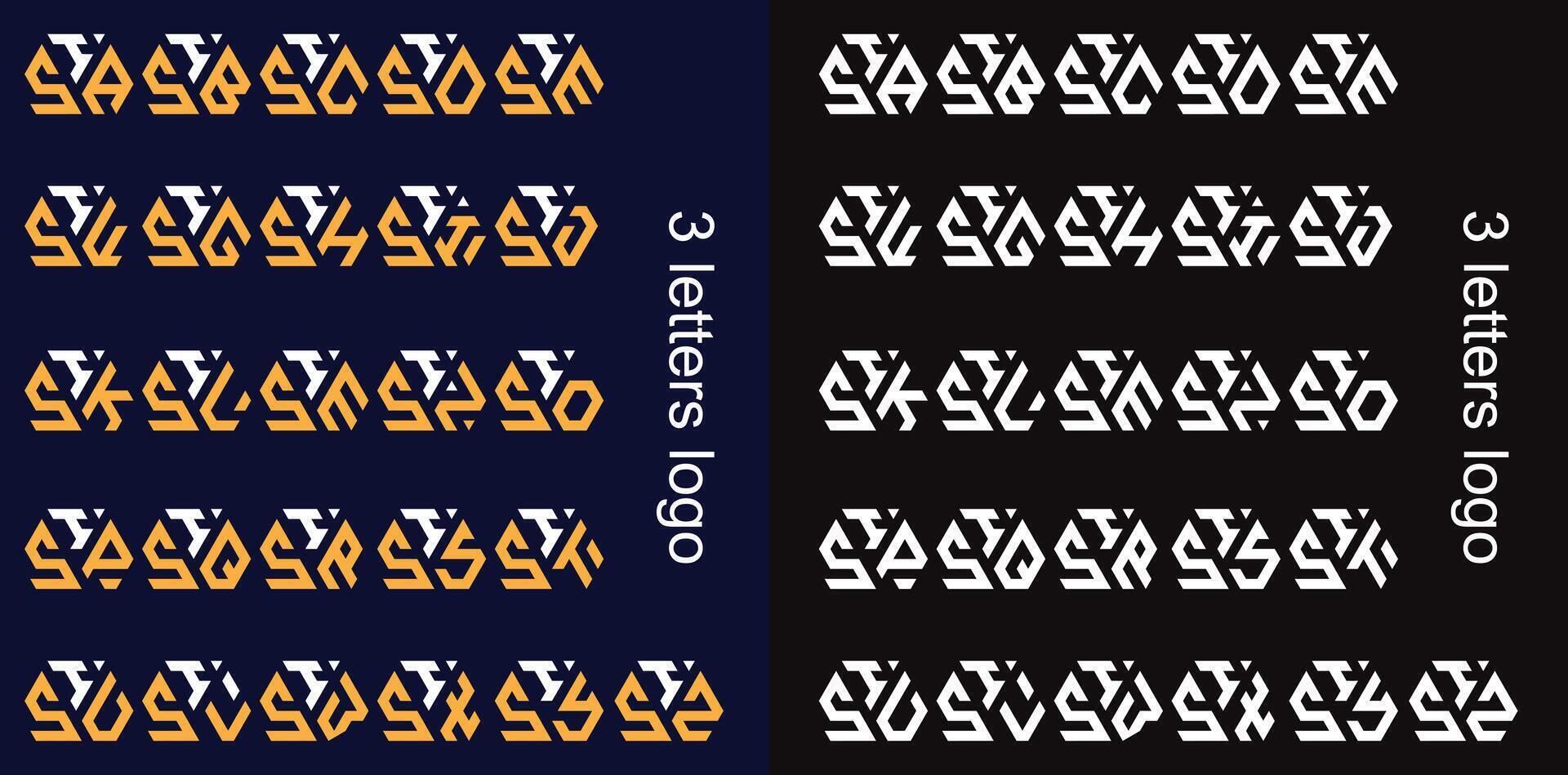 Creative 3 letter logo design,SIA,SIB,SIC,SID,SIE,SIF,SIG,SIH,SII,SIJ,SIK,SIL,SIM,SIN,SIO,SIP,SIQ,SIR,SIS,SIT,SIU,SIV,SIW,SIX,SIY,SIZ, vector