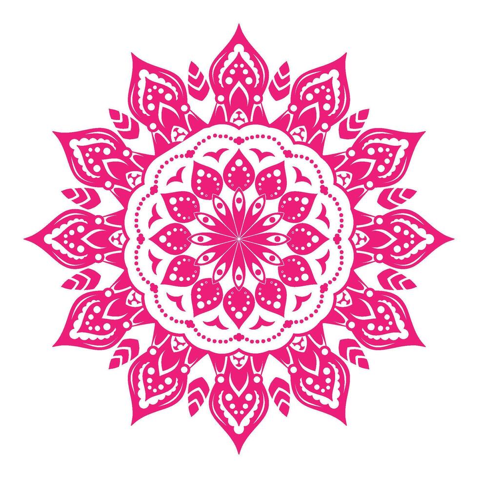 An intricate red pattern mandala style vector