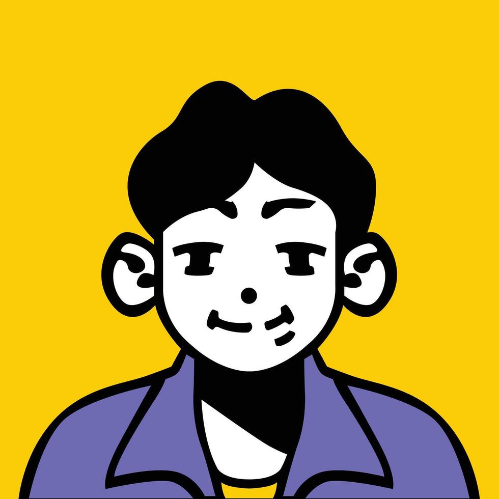 people portraits. Employee avatar, professional person profile picture and team persons user pic in frame Illustration of portrait face person, student and young employee vector