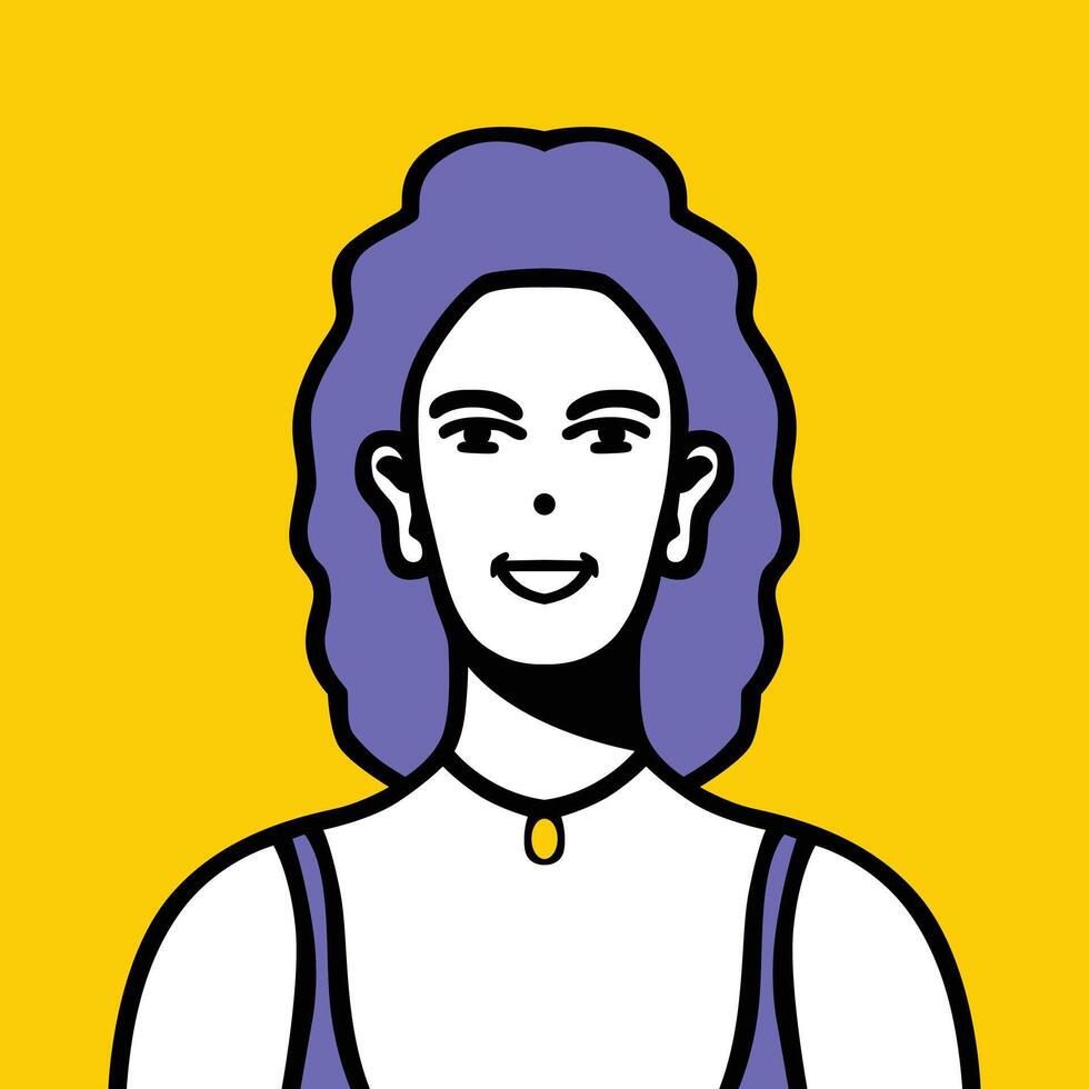 people portraits. Employee avatar, professional person profile picture and team persons user pic in frame Illustration of portrait face person, student and young employee vector