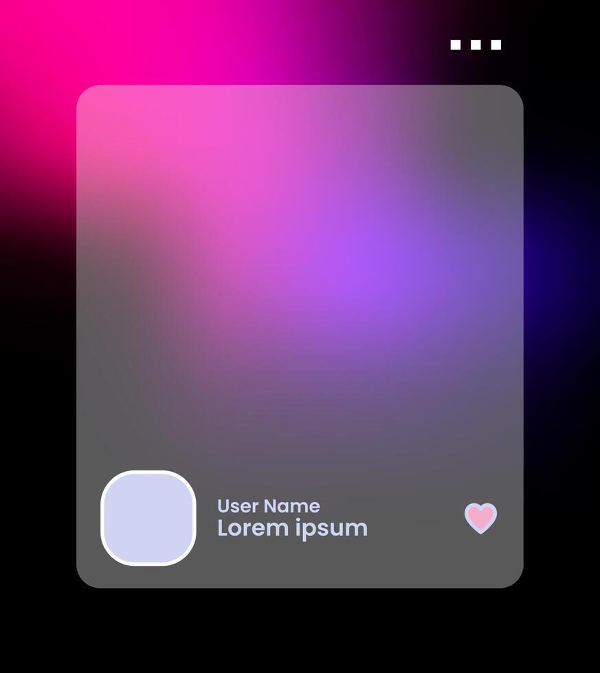 Social media frame isolated template. Colorful social media interface. vector