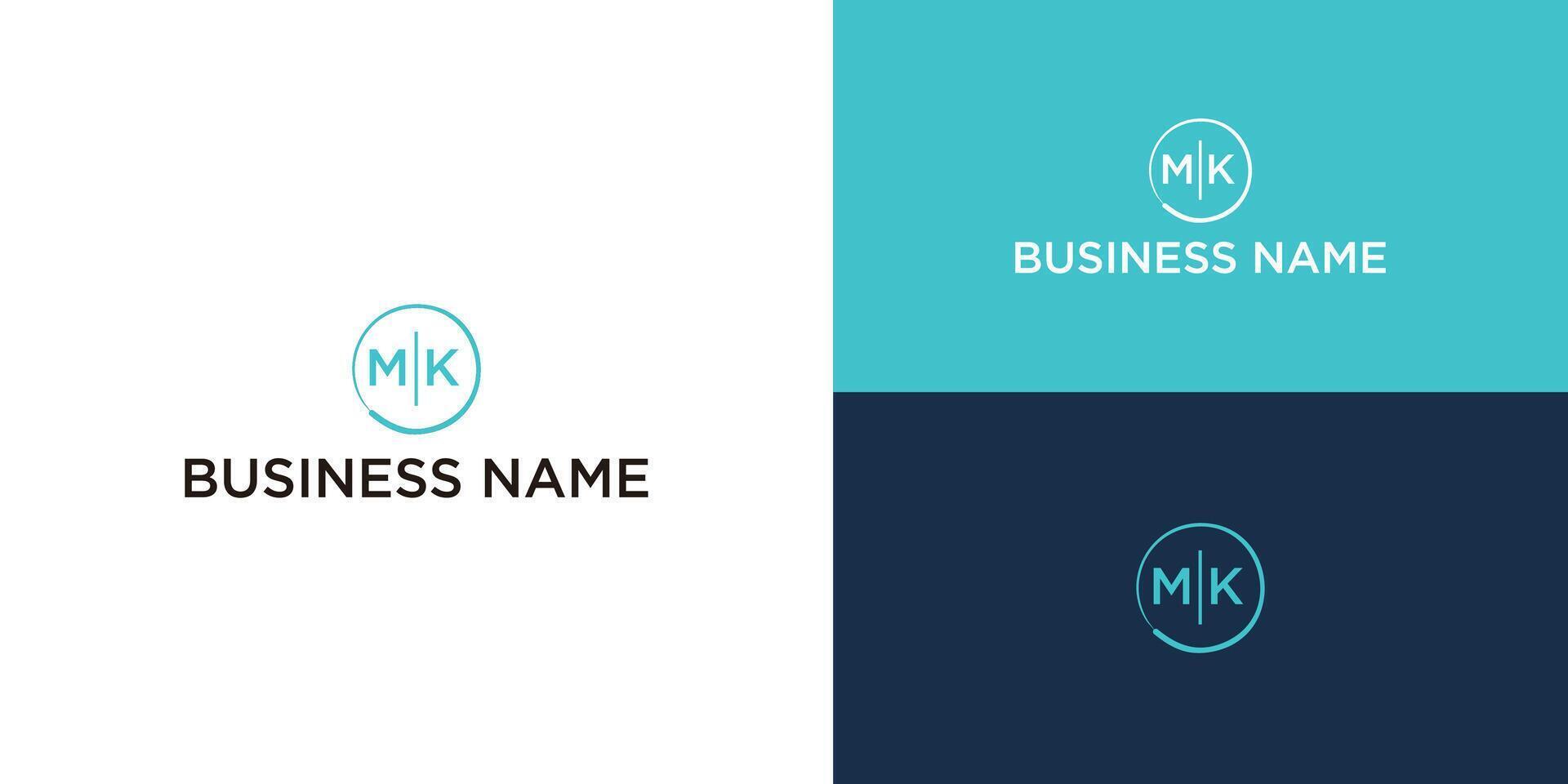 Creative professional mk logo template vector