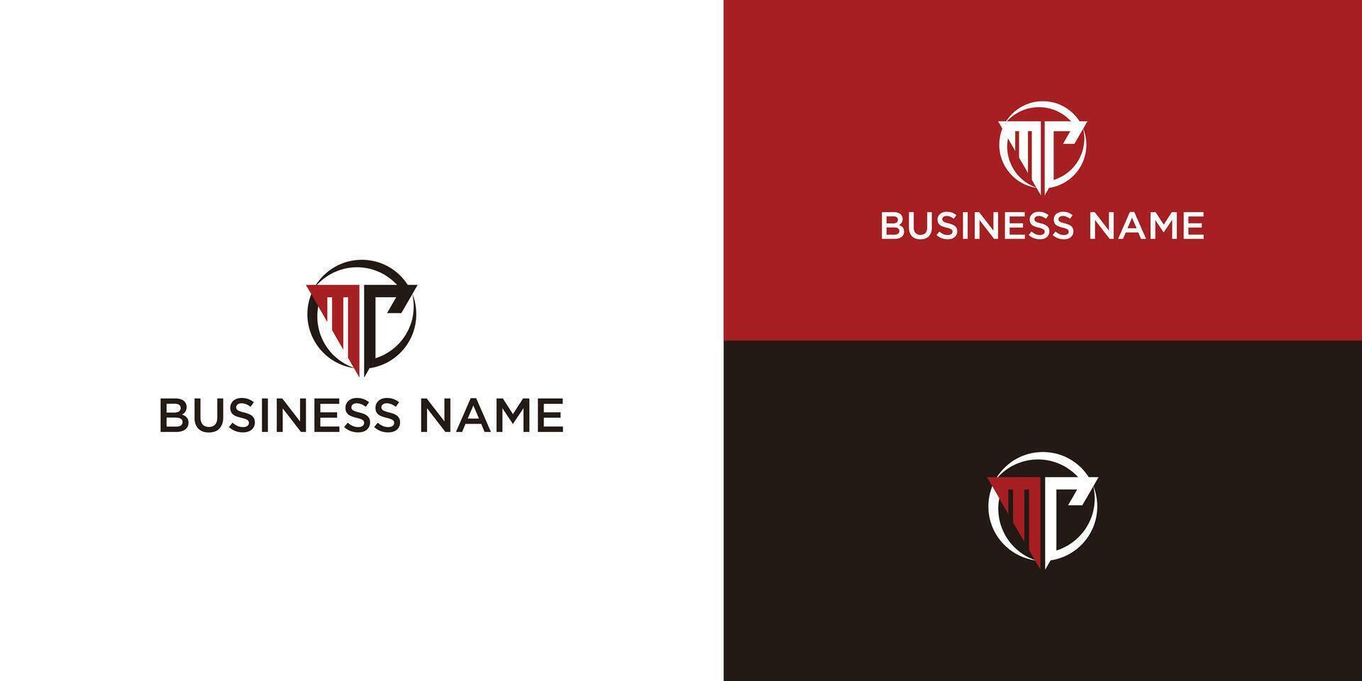 MP initial letters looping linked circle elegant logo vector