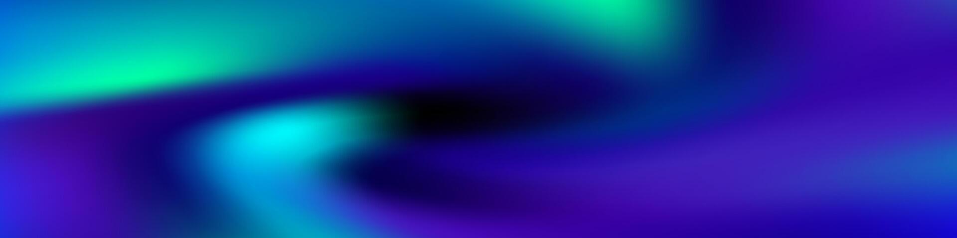Elegant mesh wave blur banner featuring a soothing green and blue gradient for attention grabbing social media visuals vector