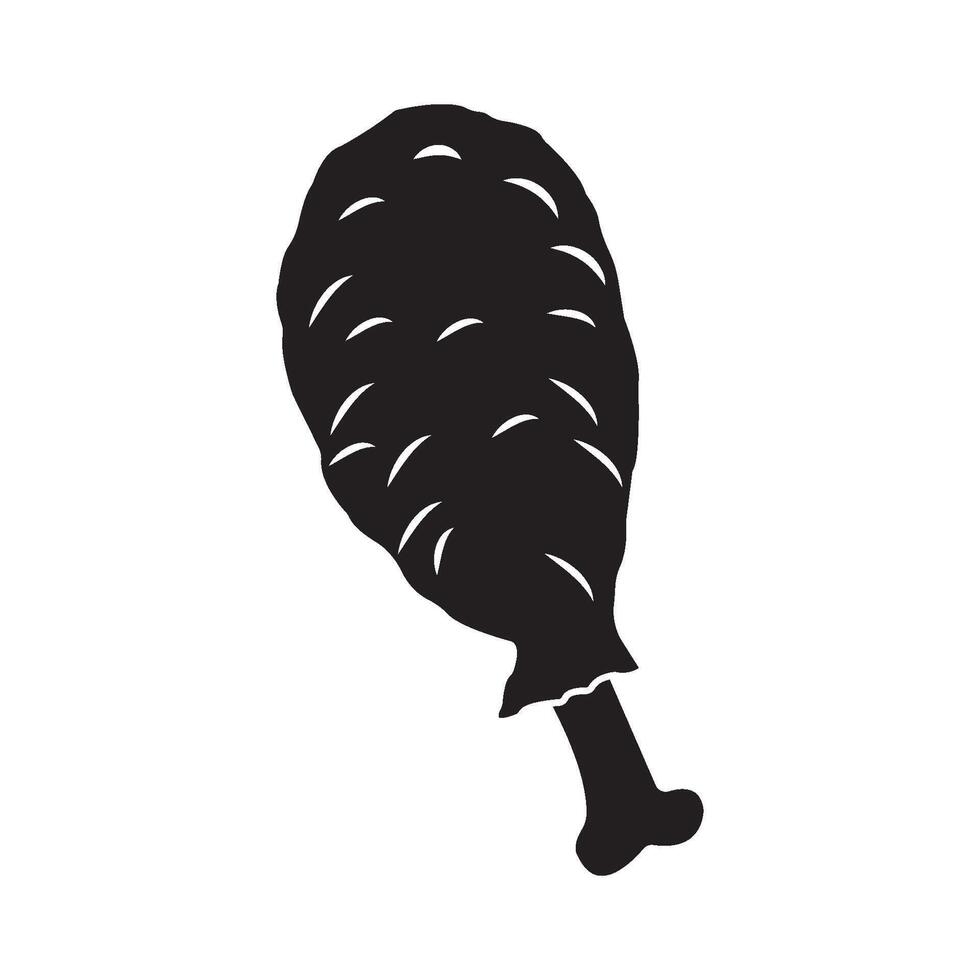fried chicken icon vector